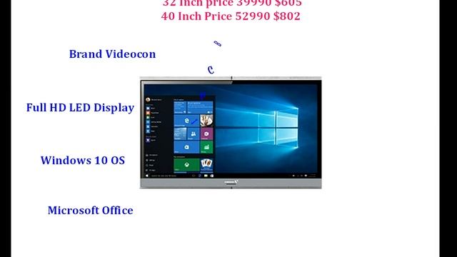 World's First Microsoft Windows 10 TV-cum-PC (Videocon Microsoft Windows 10 TV) смотреть онлайн