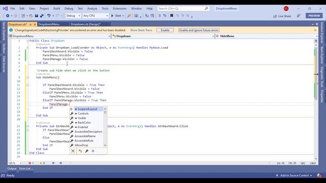 Dropdown Menu and Responsive Windows Form Application In VB.NET | C# смотреть онлайн