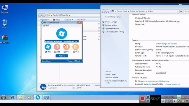 Activate any Windows7,8.1,10 + Office Activator Working 101% 2019 смотреть онлайн