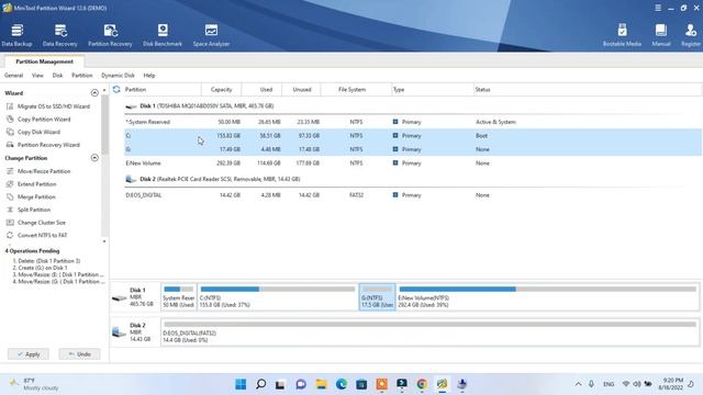 شرح كامل لبرنامج mini tool partition 12 لتقسيم الهارد смотреть онлайн