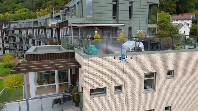 KTV Working Drone window cleaning Kyrresborg Bergen смотреть онлайн