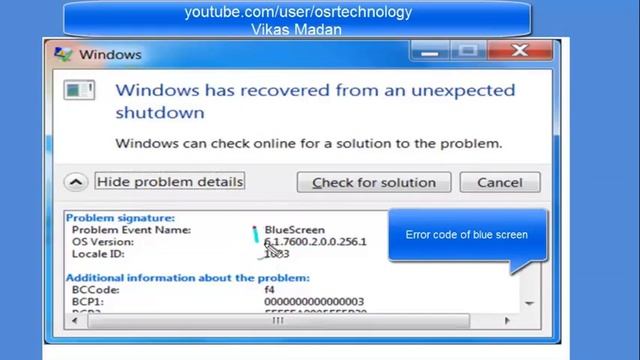 blue screen error windows 7 fix in hindi смотреть онлайн
