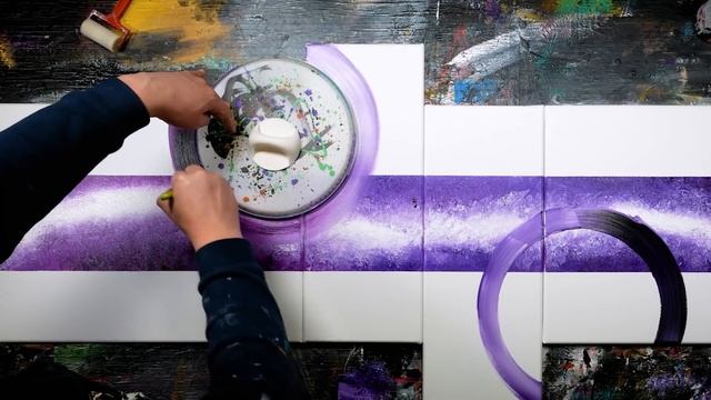 Abstract Painting In Acrylics With Masking Tape and Posca Paint Marker Pen | Purpura смотреть онлайн