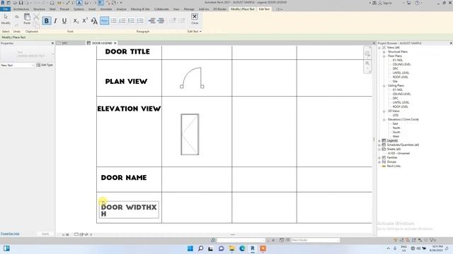 CREATING DOOR AND WINDOW LEGENDS IN AUTODESK REVIT смотреть онлайн