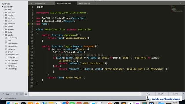 Laravel 11 Tutorial #8 | E-commerce with Laravel & MongoDB | Admin Panel Login Logout Functionality смотреть онлайн