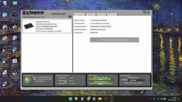 Gerencie seu SSD da Kingston. (SSD Manager).