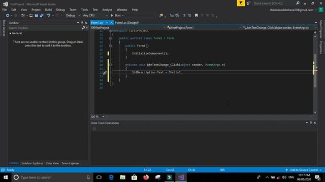 Windows Form Application | How to change label text | Sinhala | Tutorial 3 смотреть онлайн