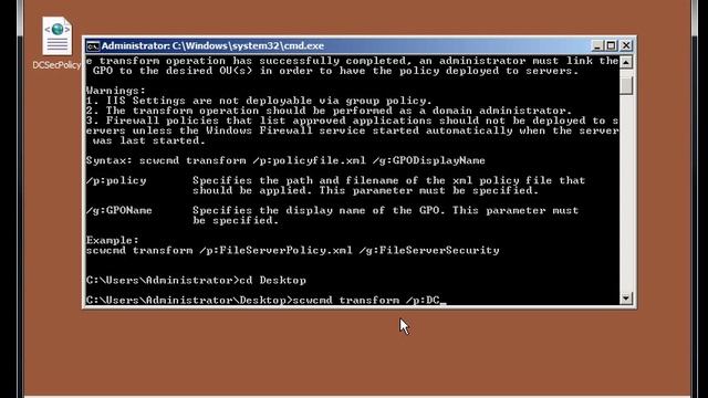 Windows Server 2008: Security Configuration Wizard (scwcmd) templates into Group Policies смотреть онлайн