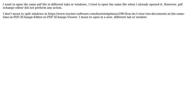 How to open same pdf file in two different tabs or windows in pdf xchange editor? смотреть онлайн