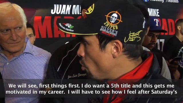 Juan Manuel Marquez is not worried about Alvarado's size & says Pacquiao fight is best option смотреть онлайн