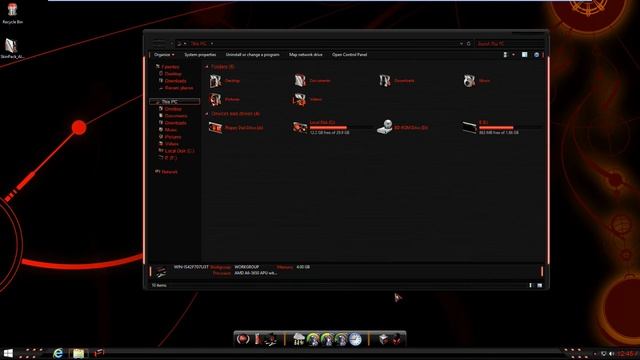 Alienware Red Skin - Theme for Windows 7/8/10 смотреть онлайн