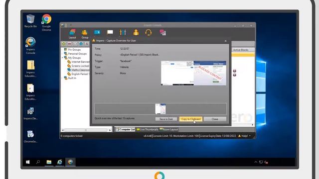 Impero Education Pro - Viewing Captures Computer List (Desktop Console) смотреть онлайн
