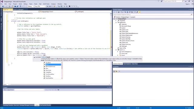 Using Zedgraph in C# смотреть онлайн