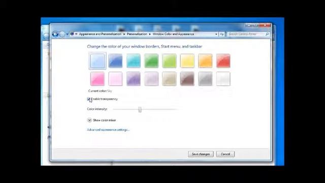 Windows 7 Enabling / Disabling Transparency смотреть онлайн