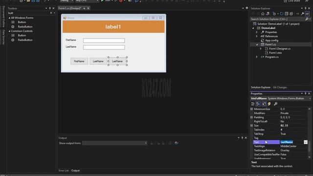 Windows Form, Basic Label, TextBox, Button смотреть онлайн
