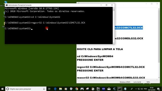 Como registrar arquivos DLL e OCX no Windows 10 32/64 BITS (DEZEMBRO 2018). смотреть онлайн