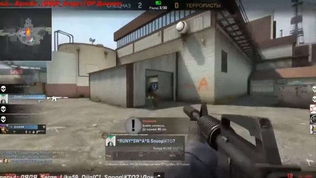 CS:GO - M4A1S and Desert Eagle (4 kills+defuse bomb) on de_nuke (На стриме у Руни) смотреть онлайн