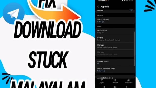 How To Fix And Solve Download Stuck Malayalam On Telegram App смотреть онлайн