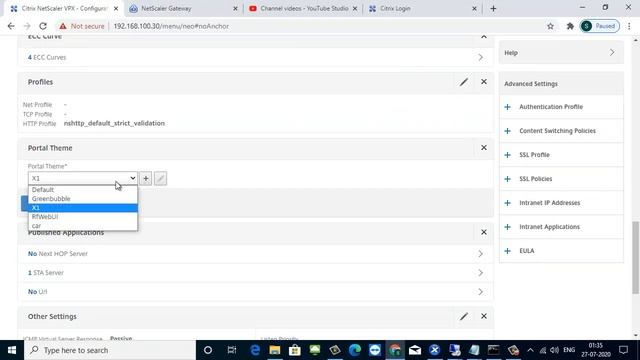 Netscaler Portal theme change смотреть онлайн