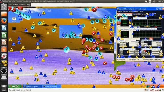 Destruindo Windows XP em uma máquina vírtual no host Edubuntu (vídeo random) смотреть онлайн