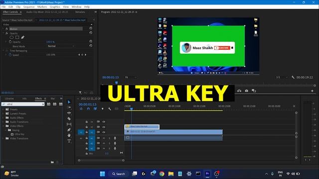 How to Remove Green Screen Background in Adobe Premiere Pro | Maaz Shaikh смотреть онлайн