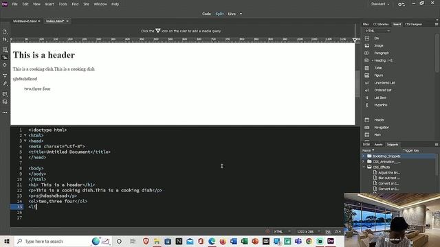How to create a content in a html document in Adobe dreamweaver2021/2022 смотреть онлайн