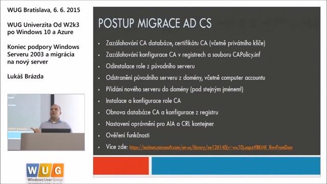 WUG SK: Migrace z Windows Serveru 2003 смотреть онлайн