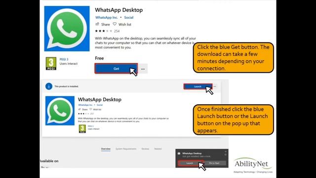 How to install Whatsapp for Windows with Ability Net смотреть онлайн