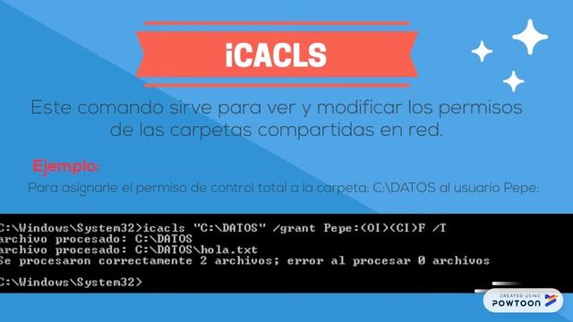 Comandos Net Share, Cacls/icacls (COMPARTIR)