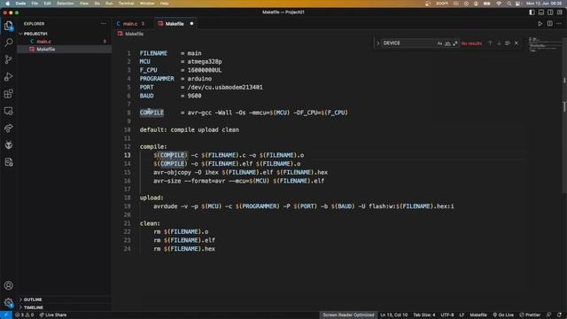 Installation(MacOs): VSCode & avr-gcc & avrdude & makefile | ATmega328p #05 смотреть онлайн