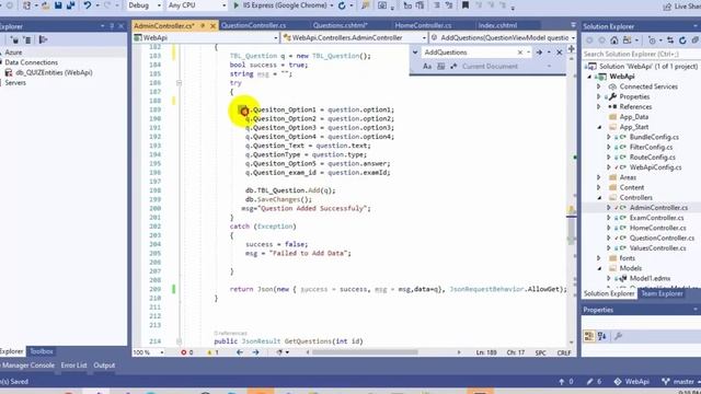 Tutorial:23|Quiz Application Web API C#| Add New Record and Display without Page Refresh смотреть онлайн