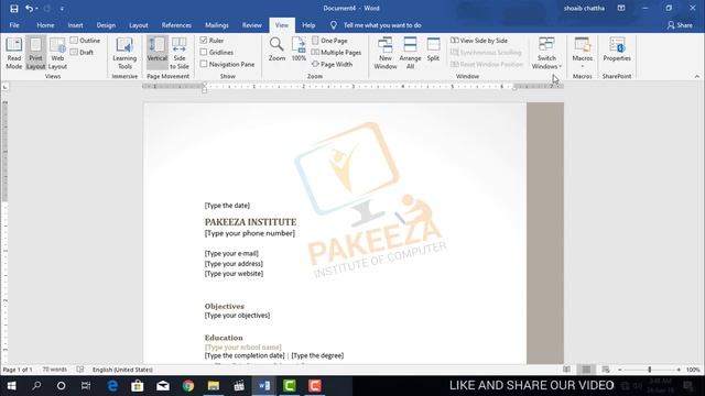 91 Ms Word Class 91 Switch Windows microsoft word 2019 tutorial Urdu Hindi смотреть онлайн