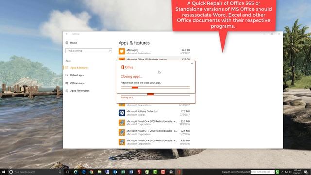 Restore Microsoft Office File Associations смотреть онлайн