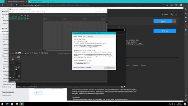 Instalación de Reaper, Facebook Spatial Workstation y FFmpeg смотреть онлайн