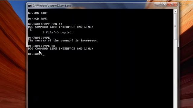 Copy con Command || Type Command || Del Command || Time Command || Date Command смотреть онлайн