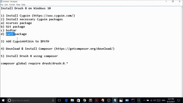 YouDrupal Install Drush 8 on Windows 10 смотреть онлайн