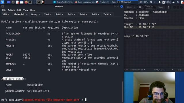 [FR] HackTheBox - Explore - EASY (Android + ES File Explorer + ADB) смотреть онлайн