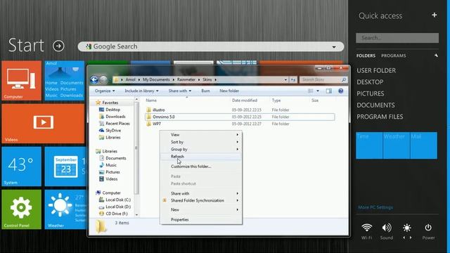 Awesome Windows 8 theme for Windows 7! (Rainmeter) смотреть онлайн