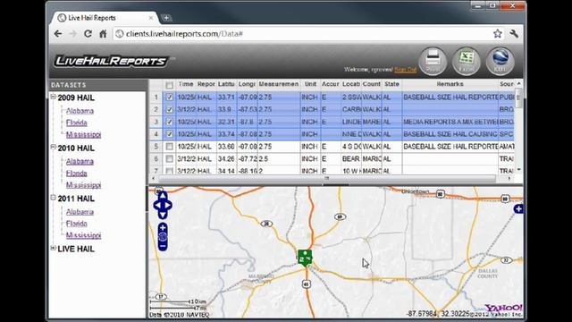 Hail Tracking Demo from Live Hail Reports смотреть онлайн