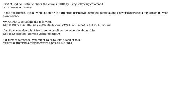 Ubuntu: How could I mount an ext4 partition and have write permission? (3 Solutions!!) смотреть онлайн