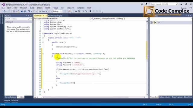 Login Form Without Using Database in C# Windows Form Application by Code Complex смотреть онлайн