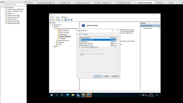 Configuration du protocole DHCP sous Windows Server 2022 смотреть онлайн