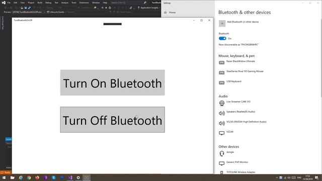 [Graduation Project] 20190826 UWP Application to Turn Bluetooth On Off in Windows 10 смотреть онлайн