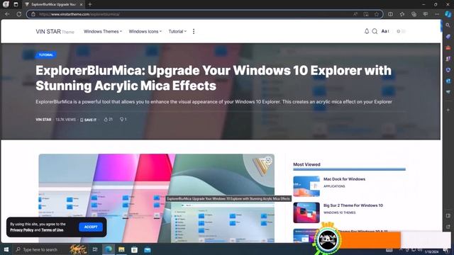 How to Get the Acrylic Effect and Glass,Blur,Mica Effects on Windows using ExplorerBlurMica смотреть онлайн