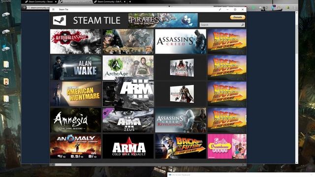 Pin Steam Games to Windows 10 Start Menu (live tiles) смотреть онлайн