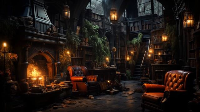 Soothing Rain Sounds With Crackling Fireplace | Rainy Day Reading Retreat | Cozy Book Lovers' Corne смотреть онлайн