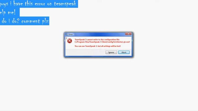 Teamspeak Error смотреть онлайн