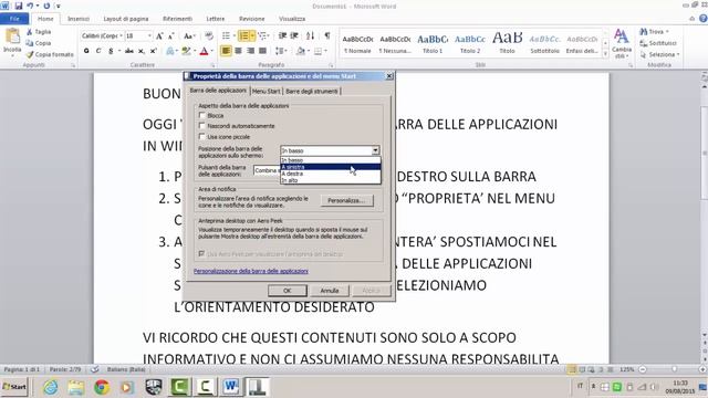 COME SPOSTARE LA BARRA DELLE APPLICAZIONI IN WINDOWS 7 смотреть онлайн
