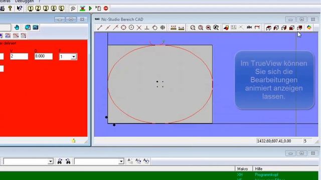 NC-Studio® Parametrische Ellipse KreisKorrektur (CAD Line GmbH) смотреть онлайн
