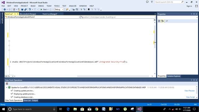 How to Save Data in Database C# using Window Form смотреть онлайн